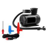 Mini Compressor de Ar Automotivo Portátil 12V com 3 Bicos Adaptadores e Cabo de 3 Metros - Conforme estoque disponível