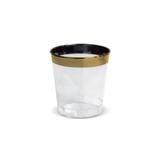 Mini Copo Borda Ouro Descartável Premium 30ml 10 unidades Silverplastic - Festabox