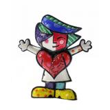 Mini Escultura Romero Britto Menina - Resina - 6cm x 5cm x 2cm - Trevisan Concept