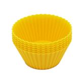 Mini forma para cupcake de silicone com 6 peças amarelo / niazitex