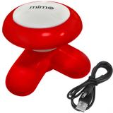 Mini Massageador Mimo Massager XY3199 Portátil USB Pilha Vermelho
