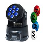 Mini Moving 7 Leds Iluminação Rgbw DMX Painel Digital Strobo - HL-6818-7 - Importado xz