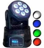 Mini Moving Head Led Luz De Festa 7w Luzes RGBW Display Digital Bivolt Lk-293