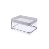 Mini Organizador 11 x 7,3 x 5,5 cm MOD Cristal com Branco - Coza - Brinox