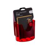 Mini Organizador Grudi Retrô Vermelho Transparente - Coza - Brinox