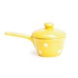 Mini Panela Brigadeiro C/Cabo Cerâmica 3 Un Bolinha Amarelo - Cromus