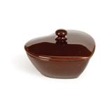 Mini Panela Cerâmica Coração Brigadeiro 4 Unid. Marrom - Cromus