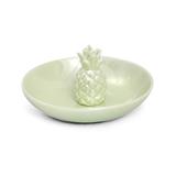Mini Prato De Cactus Cerâmica Decoração Branca - Cromus
