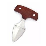 Mini Push Dagger Fulltang Cabo Madeira Com Bainha Faca Adaga - Thata esportes