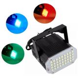 Mini Strobo Flash Festa Iluminação Balada 24 Leds Três Cores - Rpc