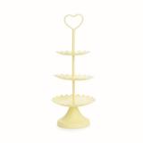 Mini Suporte P/Doces 3 Andares 28Cm Amarelo - Cromus