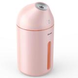 Mini Umidificador Usb Rosa Com Led Baseus