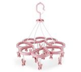 Mini Varal com 16 Prendedores Lifestyle Polipropileno Rosa - Jacki Design