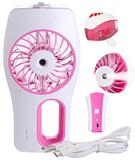 Mini Ventilador Climatizador Umidificador Com Bateria Recarregavel Para Escritorio Casa Ar Rosa - Braslu