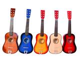 Mini violão de madeira musical infantil - string guitar
