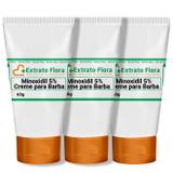 Minoxidil Gel 5 para Barba 60g (3Und) - Extrato flora