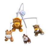 Mobile de Pelúcia Musical Para Berço - Safári - Unik Toys