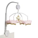 Móbile Musical Corôas Rosa E Ursinha Quarto Bebê Menina - Potinho de mel