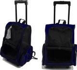 Mochila Bolsa Pet Travel com Rodinhas para Cães Cachorro Gato - Azul Escuro - Fox pet