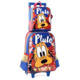 Mochila com Rodinhas Pluto com Lancheira