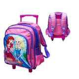 Mochila escolar infantil grande com rodinhas menina princesa com alça para costas - Gimp