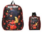 Mochila + Lancheira Angry Birds 3D 801401 Santino