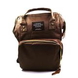 Mochila Mala Bolsa Maternidade Multiuso Multifuncional Mamadeira Marrom - Thata esportes