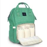 Mochila Mamãe Maternidade Bolsa Impermeável Alta Durabilidade Compartimentos De Segurança Atrás Verde - Cbe