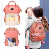 Mochila Maternidade Bolsa Bebê Multifunção Impermeável Original Vários Compartimentos Salmão - Cybee