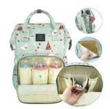 Mochila Maternidade Térmica Multifuncional Land (estampa: verde Lhamas)