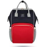 Mochila Maternidade Térmica Multifuncional Land (Tricolore: Cinza/Vermelha e Preta)