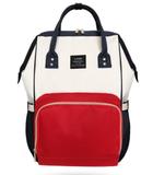 Mochila Maternidade Térmica Multifuncional Land (tricolore: petroleo, creme e vermelha e preta)