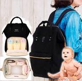 Mochila Multifuncional Mamãe Térmica Bebê Reforçada Maternidade Bolsos Trás E Frente Preta - Cybee