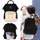 Mochila Original Maternidade Mamãe Mãe Bolsa Impermeável Preta Vários Compartimentos - Miramart