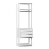 Módulo Closet 3 Gavetas e Cabideiro Clothes 700 Be Mobiliário Branco