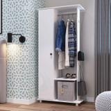 Módulo Closet Cabideiro 1 Porta MU31 Decibal Moveis Branco