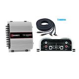 Módulo De Potência Taramps TS400 Digital 400W RMS 4 Canais 2ohms + Cabo RCA 5m
