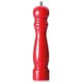 Moedor de Sal e Pimenta em Madeira 21 cm Vermelho Hauskraft - Etilux