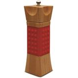 Moedor Triturador Peugeot Em Bambu Pimenta Sal Temperos Grão Vermelho - Yoi