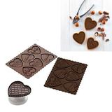Molde para fazer bolacha de chocolate coração Silikomart