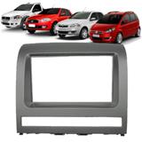 Moldura 2 Din Painel Fiat Strada Palio Siena Idea Prata* - Fiamon