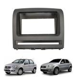 Moldura 2 Din Painel Multimidia Palio Attractive 2010 Cinza - Mtc