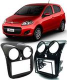 Moldura de Painel 2 Din Fiat Novo Palio Preto Black Piano - Autoplast
