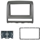 Moldura De Painel 2 Din Fiat Palio Siena Idea 2005 2006 2007 2008 2009 2010 2011 Para CD DVD 2 Dins - Prata ou Cinza - Autoplast
