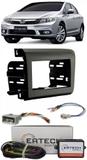 Moldura De Painel 2 Din + Interface Comando de Volante Honda New Civic 2012 2013 2014 2015 2016 - Autoplast + eatech