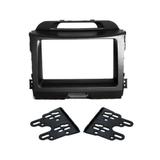 Moldura de Painel 2 Din Kia Sportage 2010 2011 2012 2013 2014 Para Cd Dvd 2 Dins - Padrão Original - Out run