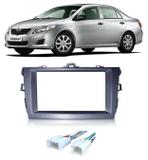 Moldura De Painel 2 Din Toyota Corolla 2009 á 2013 Para CD DVD 2 Dins - Padrão Original + Conector ISO - Autoplast