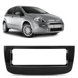 Moldura do Painel 1 Din Fiat Punto 2013 a 2016 Preto Black Piano para Player Encaixe Perfeito - Ludovico