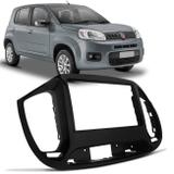 Moldura do Painel 2 Din Fiat Uno 2015 a 2017 Preto Black Piano Encaixe Sob Medida - Ludovico