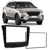 Moldura do Painel 2 Din Japonês Chinês Creta 2017 2018 2019 Preto Black Piano para DVD Multimídia - Ludovico